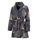 Gold Ginkgo Leaves Women'S Bathrobe