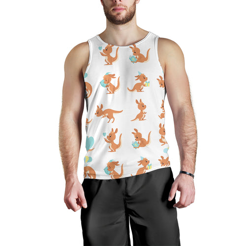 Cute Kangaroo pattern Men Tank Top
