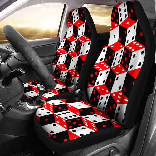 Dice Pattern Print Design 02 Universal Fit Car Seat Covers