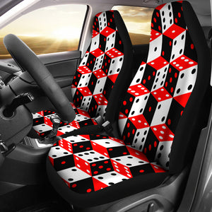 Dice Pattern Print Design 02 Universal Fit Car Seat Covers