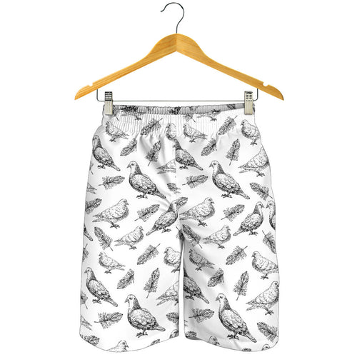 Pigeon Pattern Print Design 05 Men Shorts