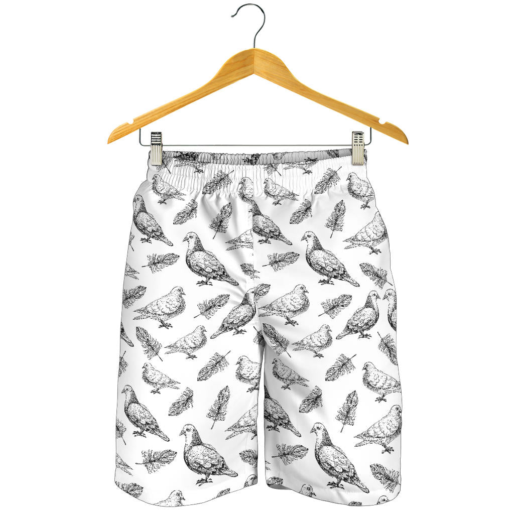 Pigeon Pattern Print Design 05 Men Shorts