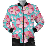 3D Sakura Cherry Blossom Pattern Men'S Bomber Jacket
