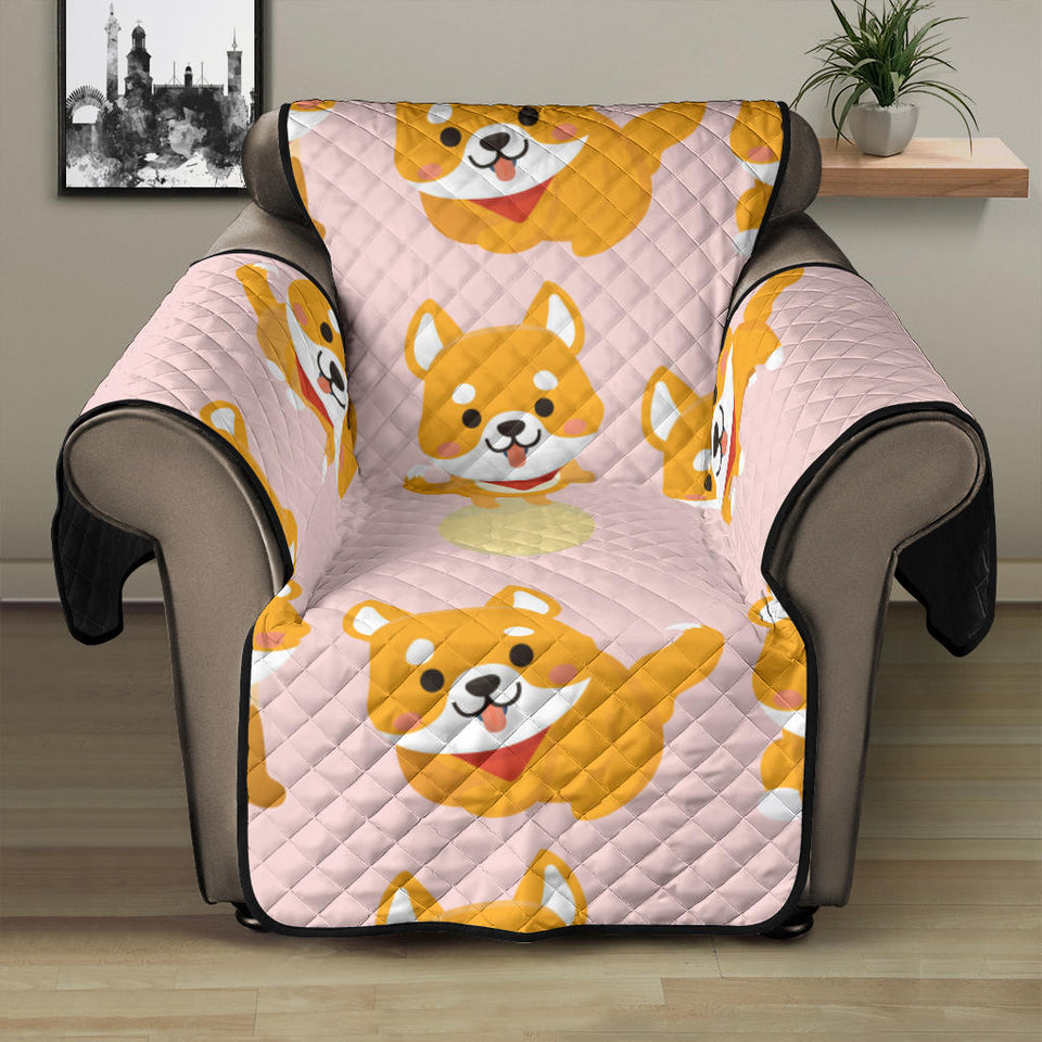 Cute shiba inu dog pattern  Recliner Cover Protector