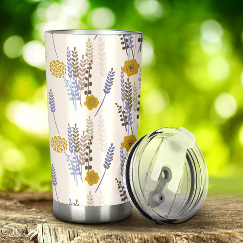 Lavender Modern Pattern Blackground Tumbler