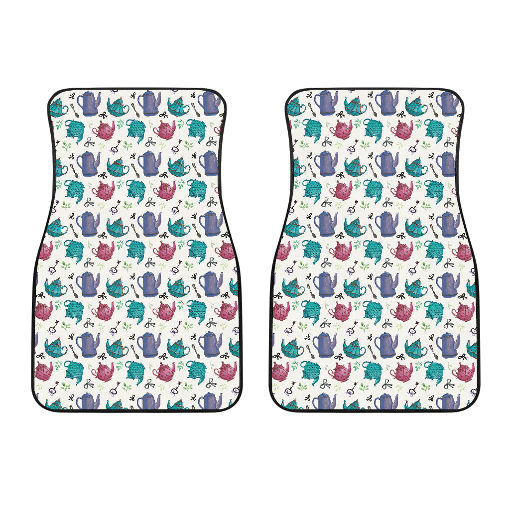 Tea pots Pattern Print Design 05 Front Car Mats