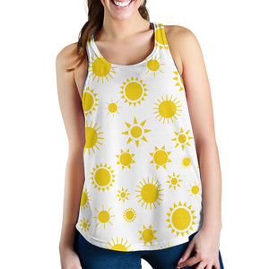 Sun pattern Women Racerback Tank Top