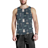 windmill tree pattern Men Tank Top