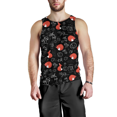 fox sleeping fox pattern Men Tank Top