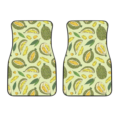 Durian Leaves Pattern Background Front Car Mats