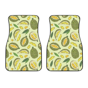Durian Leaves Pattern Background Front Car Mats