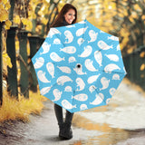 Cute White Sea Lion Seals Pattern Umbrella