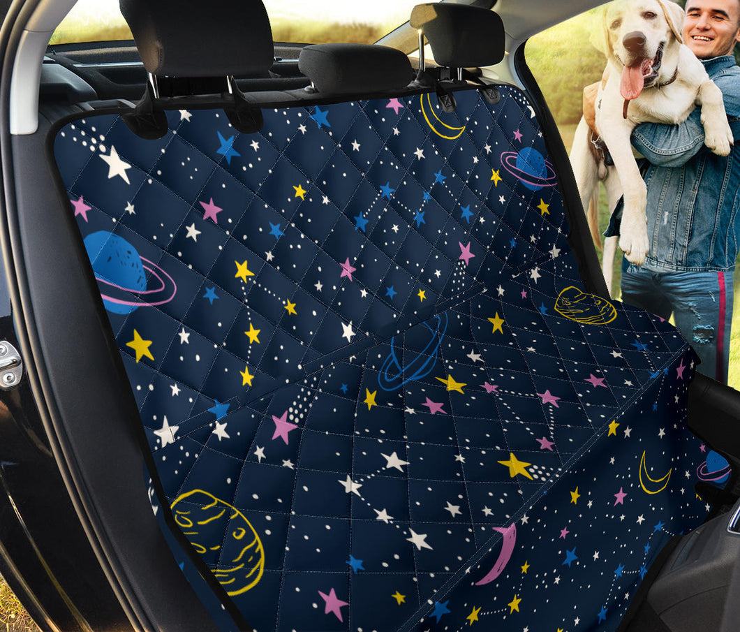 Space Pattern With Planets, Comets, Constellations And Stars Dog Car Seat Covers