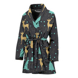 Deers Star Tree Pattern Women'S Bathrobe