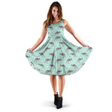 Kangaroo Pattern Background Sleeveless Midi Dress