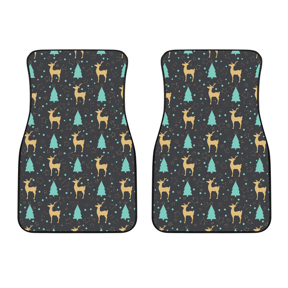 Deers Star Tree Pattern Front Car Mats