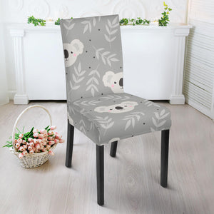 Cute Koala Leaves Pattern Dining Chair Slipcover