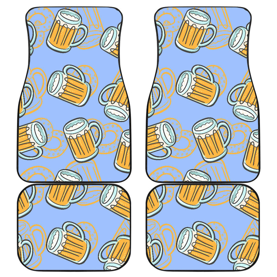 Beer Pattern Front And Back Car Mats