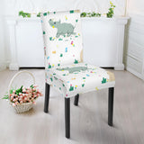 Cute Rhino Pattern Dining Chair Slipcover