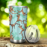 Monkey Palm Tree Background Tumbler