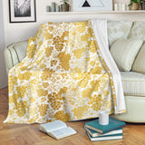 Gold Grape Pattern Premium Blanket
