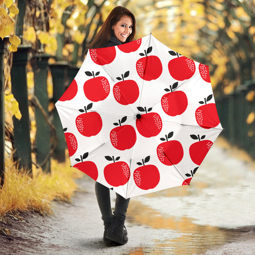 Red Apples White Background Umbrella