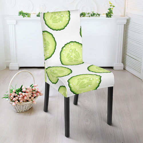 Cucumber Slices Pattern Dining Chair Slipcover