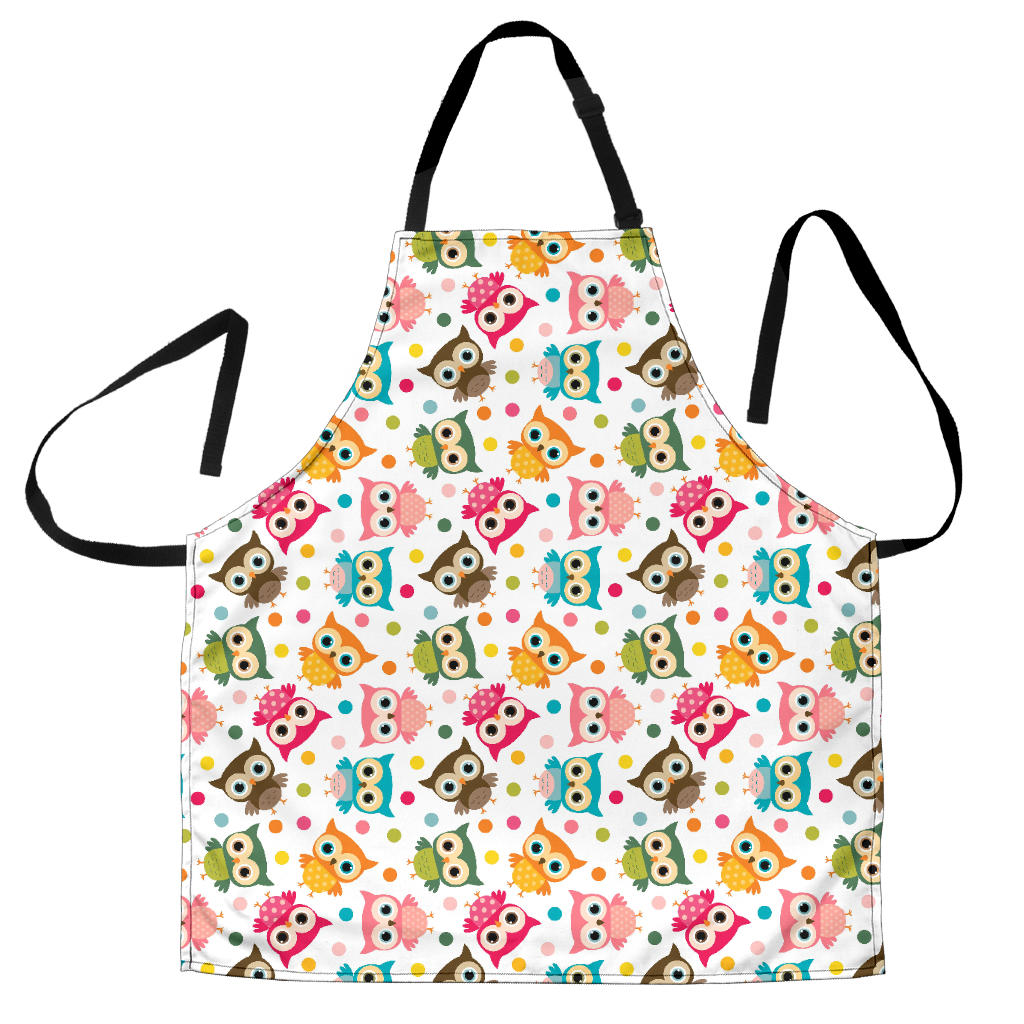 Color Cute Owl Pattern Adjustable Apron