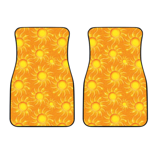 Sun Orange Background Front Car Mats