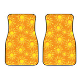 Sun Orange Background Front Car Mats