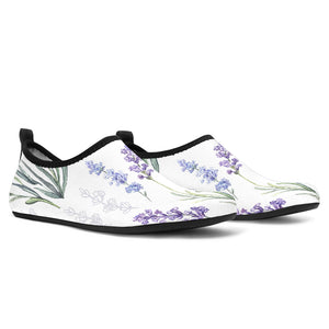 Hand Painting Watercolor Lavender Aqua Shoes