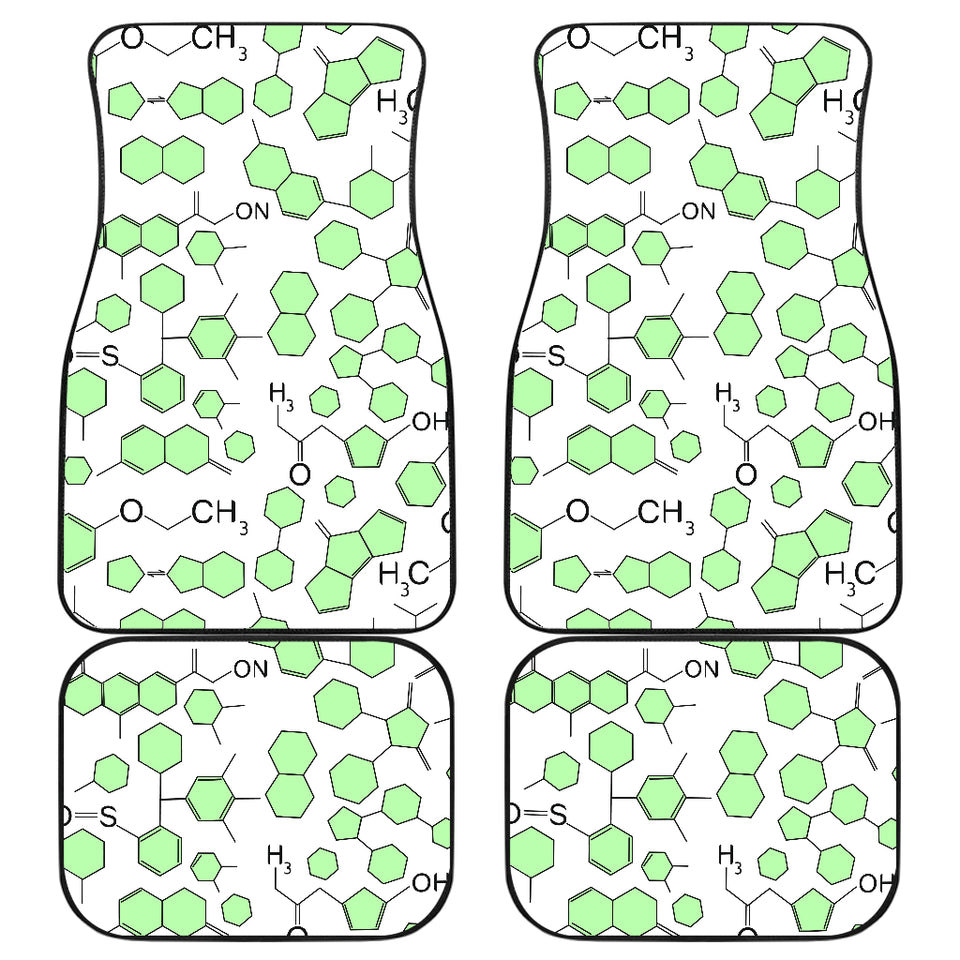 Chemistry Periodic Table Pattern Print Design 03 Front and Back Car Mats