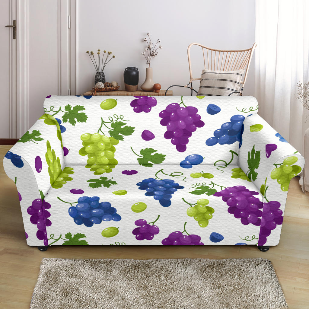 Grape Pattern Loveseat Couch Slipcover