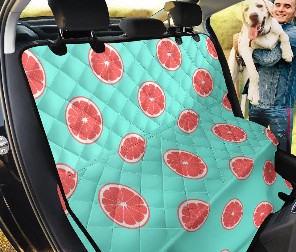 Grapefruit Green Background Dog Car Seat Covers