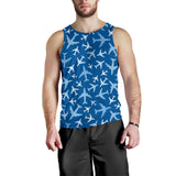 Airplane pattern in the sky Men Tank Top