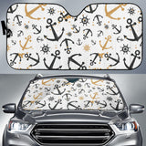 Anchors Rudders Pattern Car Sun Shade