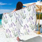Hand Painting Watercolor Lavender Sarong