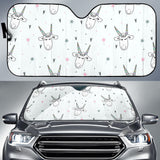 Cute Goat Design Pattern Car Sun Shade