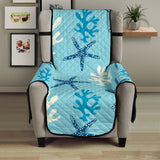 Blue starfish coral reef pattern Chair Cover Protector