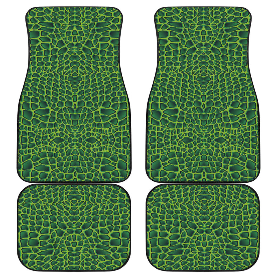 Crocodile Skin Printed Front And Back Car Mats