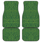 Crocodile Skin Printed Front And Back Car Mats