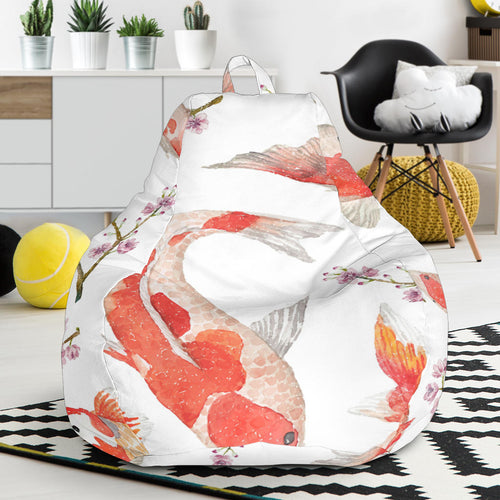 Watercolor Koi Fish Carp Fish Pattern Bean Bag Cover
