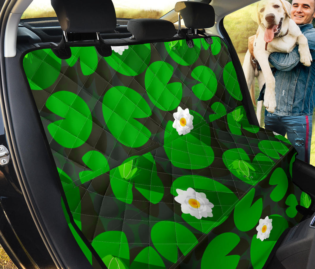 Frog Waterlily Pattern Dog Car Seat Covers