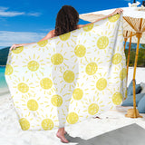 Hand Drawn Sun Pattern Sarong