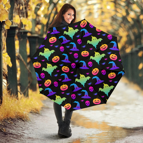 Colorful Halloween Background Umbrella
