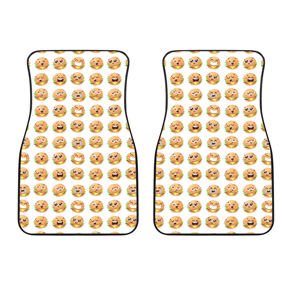 Hamburger Pattern Print Design 04 Front Car Mats