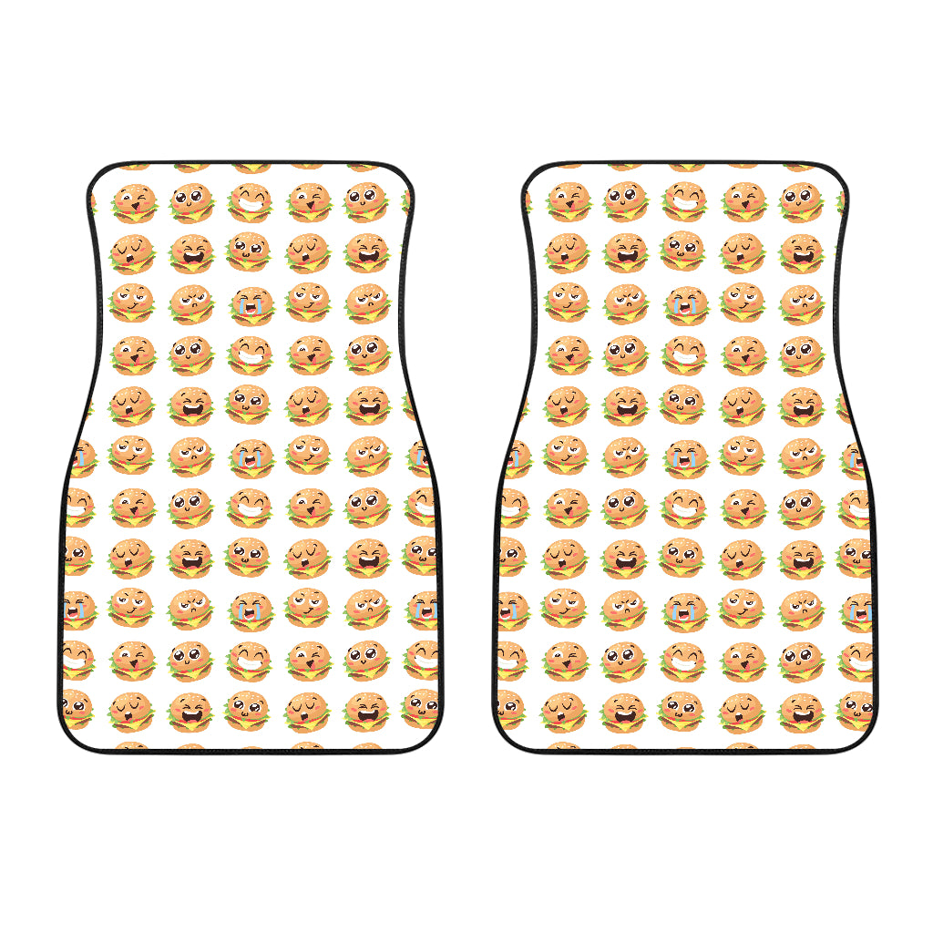 Hamburger Pattern Print Design 04 Front Car Mats