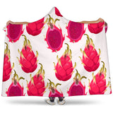 Dragon Fruits Design Pattern Hooded Blanket