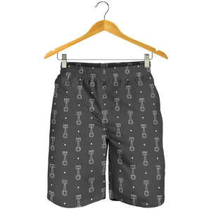 Engine Piston Black Background Pattern Print Design 02 Men Shorts