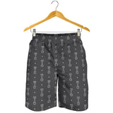 Engine Piston Black Background Pattern Print Design 02 Men Shorts